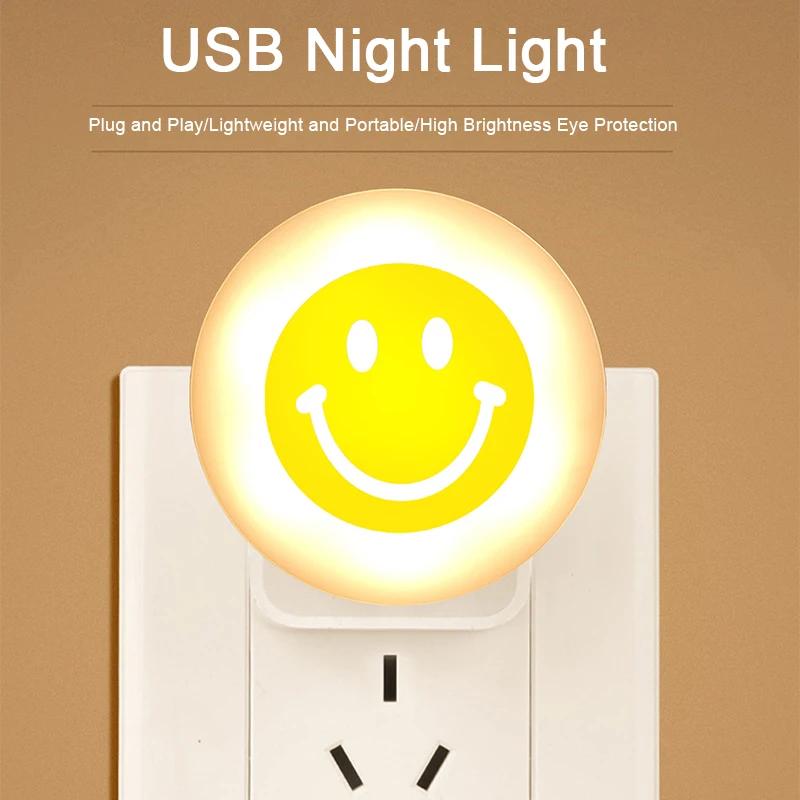 USB-ночник Мини-светодиодный ночник USB-штекер Лампа Power Bank Зарядка USB-книжные фонари Маленькие круглые лампы для защиты глаз для чтения