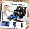 Dog Pram Pet Stroller With Reflective Strips Foldable Cat Stroller With 360 Degree Swivel Wheels Blue