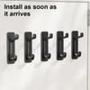 5Pcs Plastic Wall Hook No Drill Self-adhesive Heavy Duty Multi-functional Home Office Bathroom Clothes Hat Scarf Towel Bag Keys Umbrella Bag Hanger