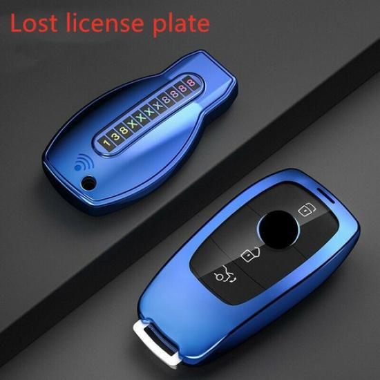 TPU Car Key Fob Case Full Cover Holder Skin Chain For Mercedes Benz Accessories