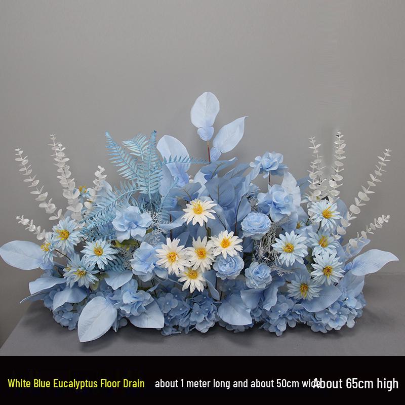Wedding Aisle Floral Arrangement: Artificial Flower Basket & Row Decoration