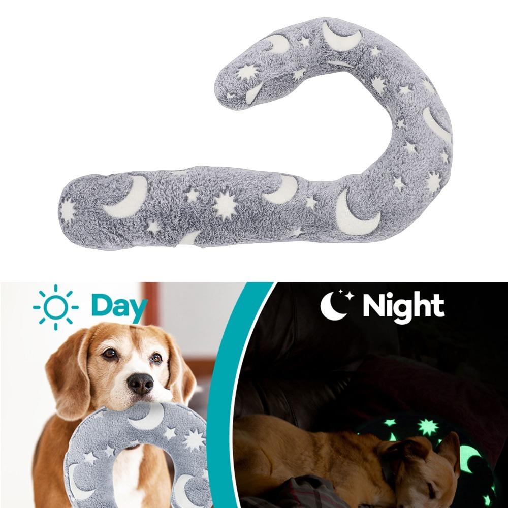 Luminous Surface Pet Crescent Cushion Plush Pet Cuddle Cushion Pet Sleep Pad Dog Bedtime