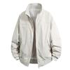 Autumn Men'S Double Zipper Solid Color Jacket Fashion Men'S Casual Loose Stand-Up Jacket