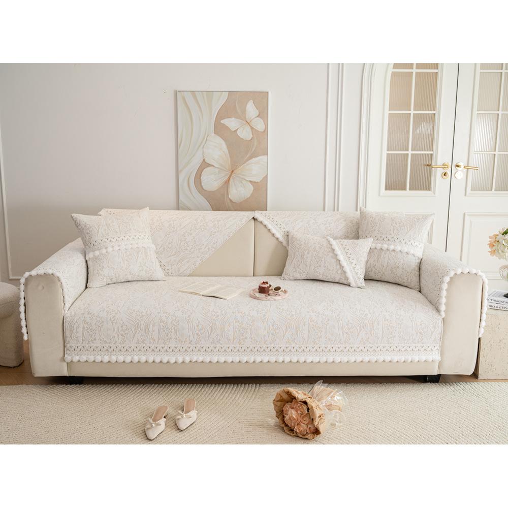 European Chenille Sofa Cushion Light Luxury Four-Season Universal Sofa Cover Full Set Of Non-Slip And Anti-Cat Scratch Lace Sofa Towel