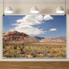 Desert Landscape Rocky Mountains Photography Background Reptile Habitat Immortal Palm Sun Oasis Natural Background Poster