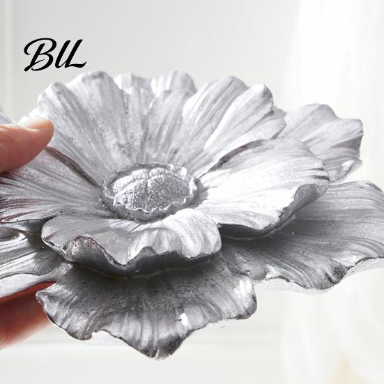 Hanging Flower Ornament 3D Resin Wall Decoration, Modern Floral Art Sculpture, Decorstion for Living Room, Home, Office Home Embellishments