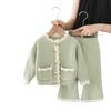 Girls Sweater Knitted Jacket Autumn New Little Girl Pants Two-piece Set Girls Cardigan Knitted Suit