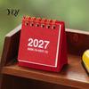 Mini Desk Calendar 2027 2026-2027, Oct 2026 to Dec Standing Flip Small Practical Gift for Students Professionals Calendar, 14 Monthly Desktop