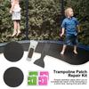 1 Set 10CM Trampoline Repair Patch Kit with Scraper Glue Wiper Waterproof Trampoline Tear Hole Covering Round Black Patch