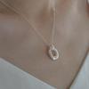 Youngglow Silver925 Doughnut Necklace (2color)