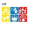 Easy Hold Paint Template 6 Pcs Painting Stencils, 5.5x5.9 Inch Washable Reusable DIY Home Decor Stencil Art Stencils for Wood Paper Fabric,