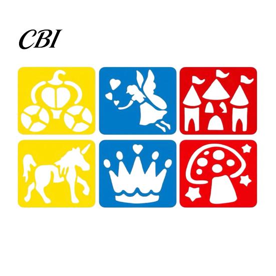 Easy Hold Paint Template 6 Pcs Painting Stencils, 5.5x5.9 Inch Washable Reusable DIY Home Decor Stencil Art Stencils for Wood Paper Fabric,