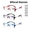 Новые без оправы очки для пресбиопии с двойным светом, модные очки для чтения для мужчин и женщин, бифокальные очки с защитой от синего света