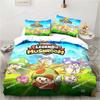 3D Anime Game Legend of Mushroom Pattern Bedding Set Printed With Pillowcase Bed Duvet Cover Single Double Queen Super King Size