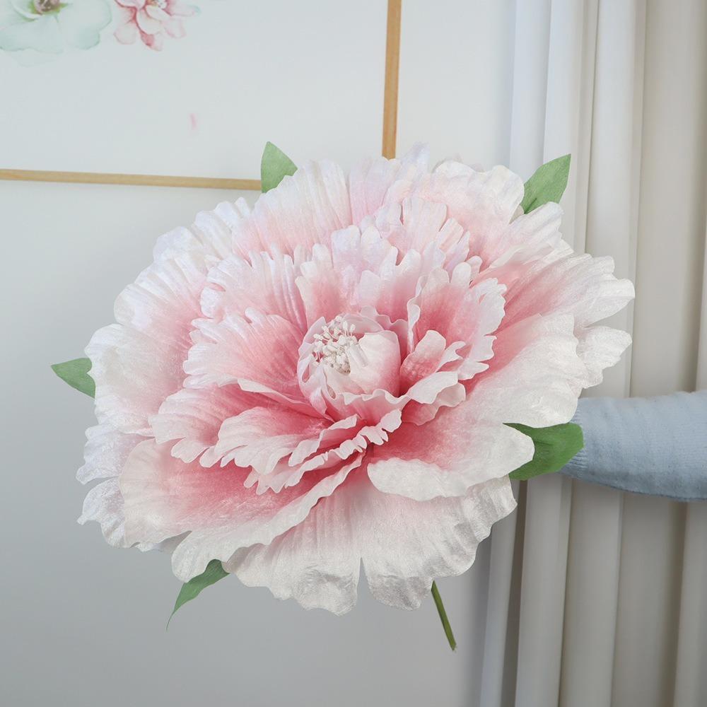 Silk PE Artificial Peony Giant Wedding Flower New Fake Flowers  Window Display