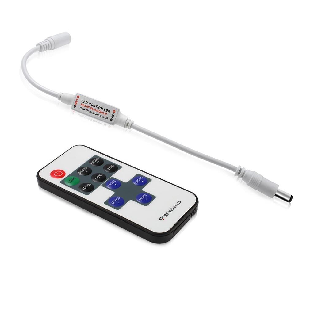 Пластиковый мини-пульт дистанционного управления RF беспроводной пульт дистанционного управления одноцветный контроллер с диммированием светодиодов