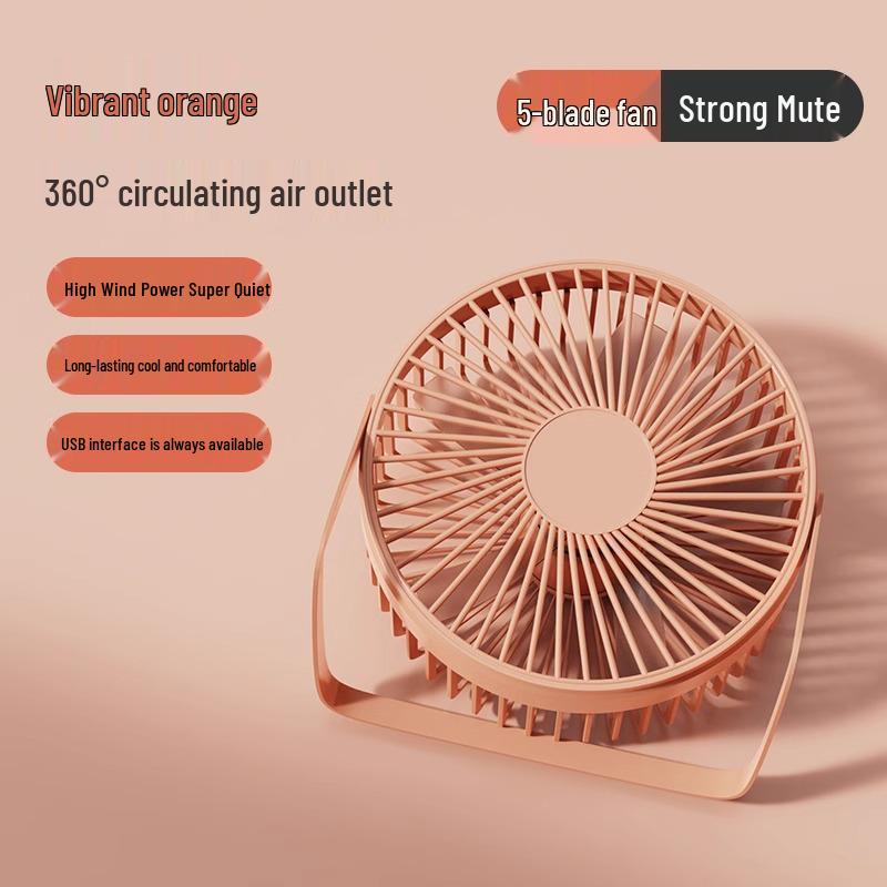 USB Rechargeable Mini Handheld Turbine Fan with Long Battery Life