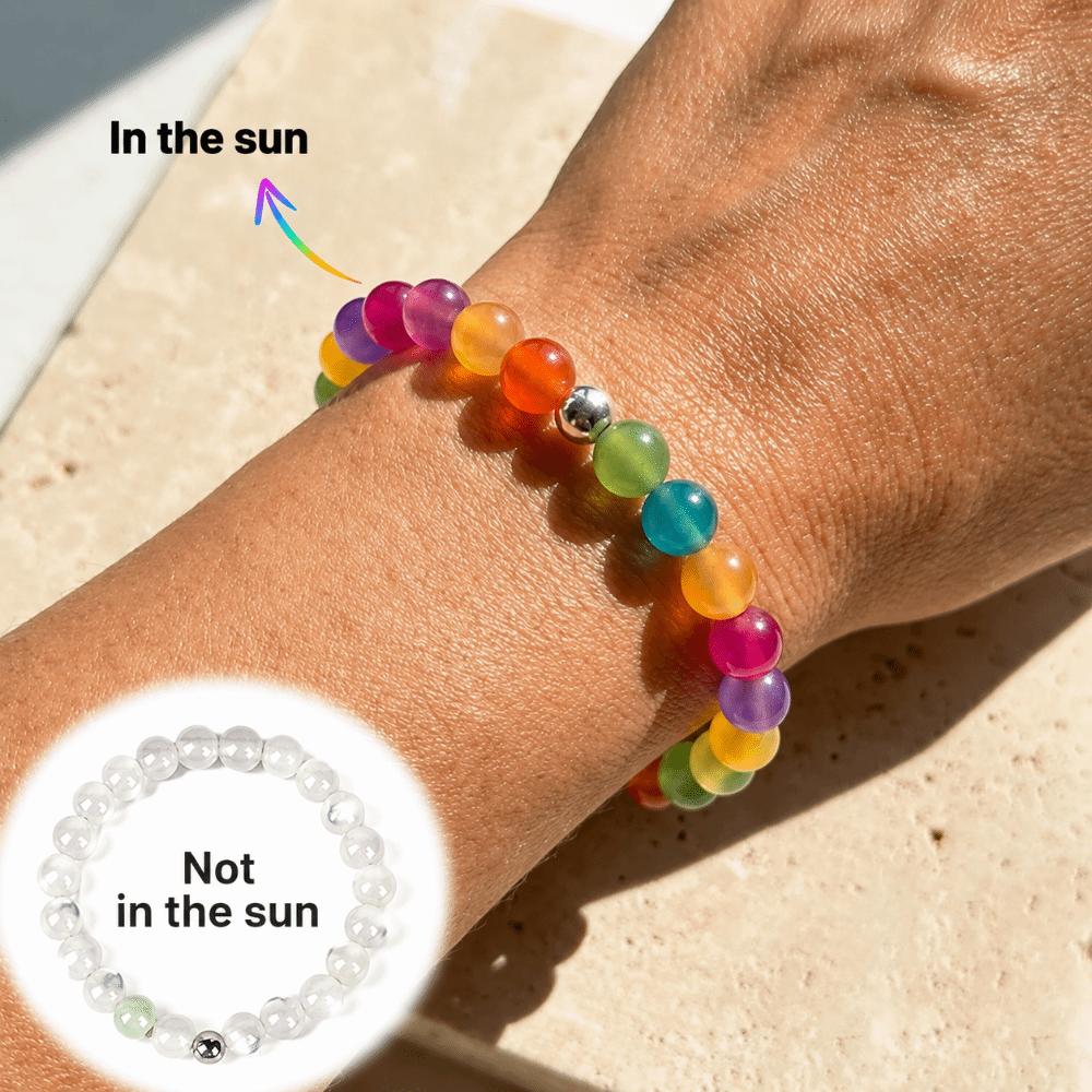 Sunlight Color Changing Photochromic Bracelet UV Reactive Bracelet  Festival Styling