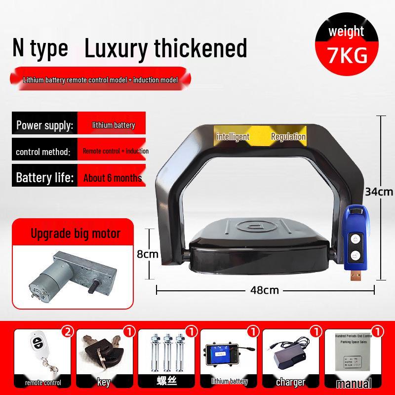 Smart Bluetooth-Enabled Waterproof Parking Space Lock with Remote Control and Sensor