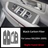 For Lexus RX 330/350 2004-2009 Accessories Real Soft Carbon Fiber Car Window Lifting Control Panel Decoration Cover Sticker Trim