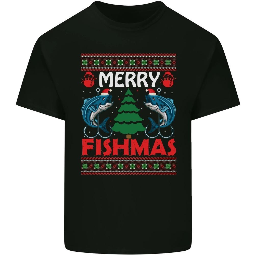 Merry Fishmas Fishing Christmas Tree T-shirt