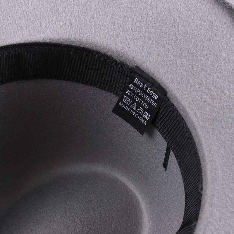 Трансграничные источники Amazon шляпа с плоским верхом однотонная фетровая шляпа британская ретро-шикарная шляпа мужская и женская шляпа джентльмена с широкими полями