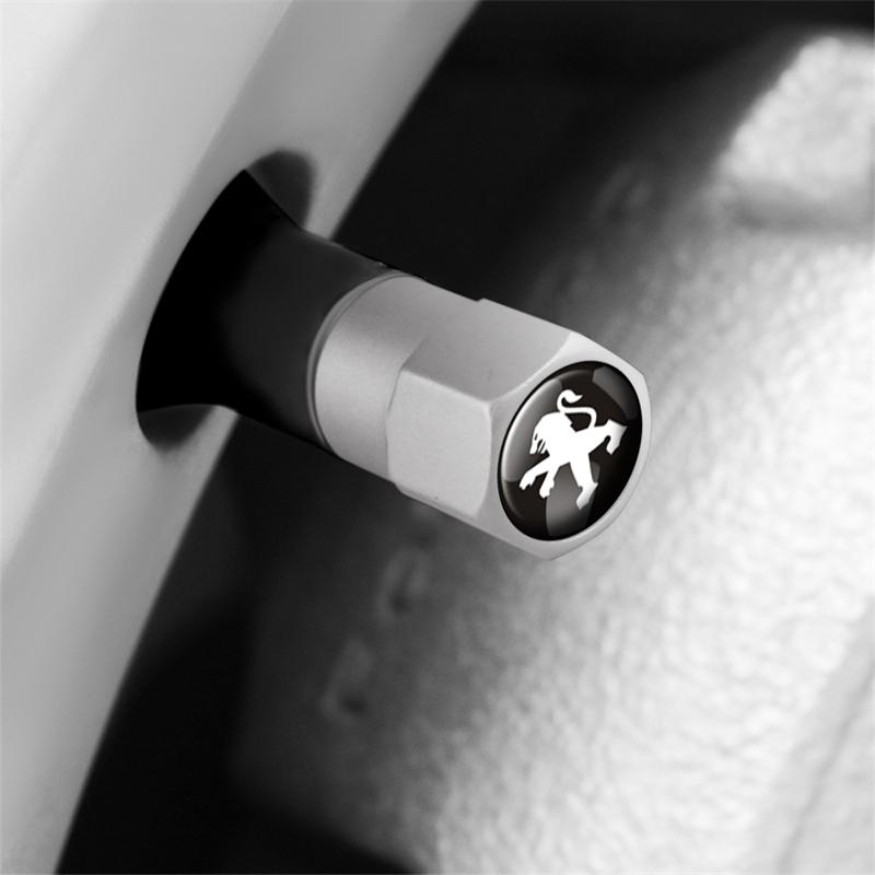 Metal Tire Valve Stem Caps Dustproof Waterproof Air Valve Cover For Peugeot 208 2008 308 3008 408 508 5008 4008 206 307 RCZ