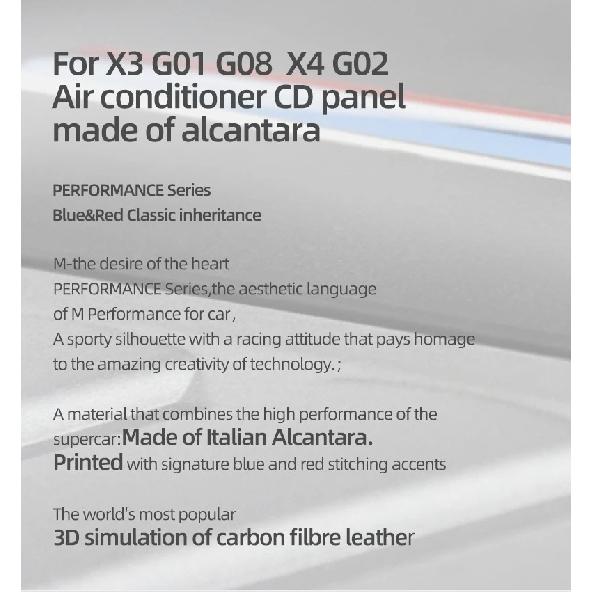 Betterhumz For X3 G01 X4 G02 iX3 G08 Made of Alcantara Auto Center Console CD Wrap Panel Trim Cover Car Interior Accessories