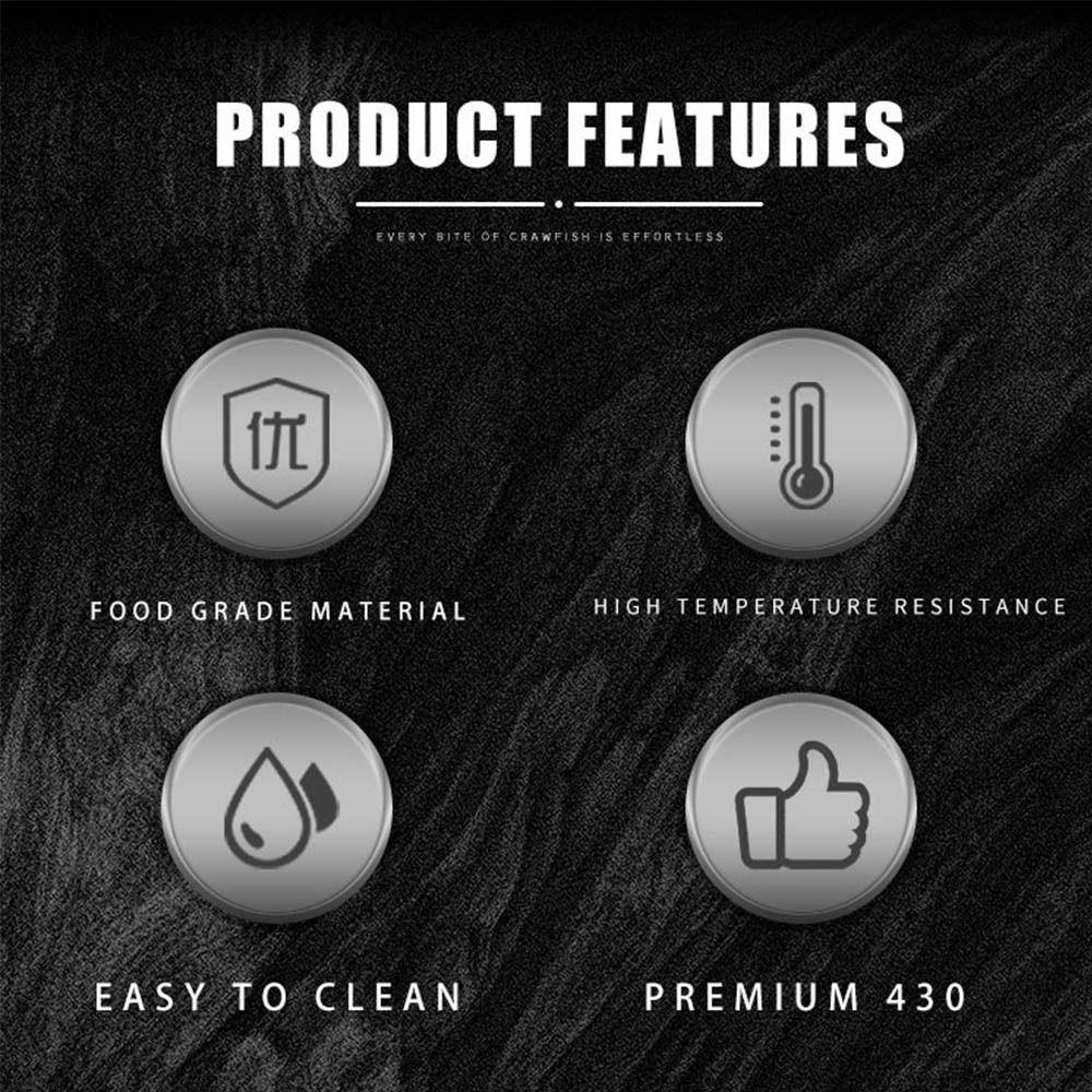 Нержавеющая сталь Клешня для снятия панциря с креветок Практичный инструмент для чистки раков Портативный инструмент для чистки креветок Главная