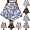 Women's Fashionable Floral Print Elastic Waist Strap Versatile Casual Skirt