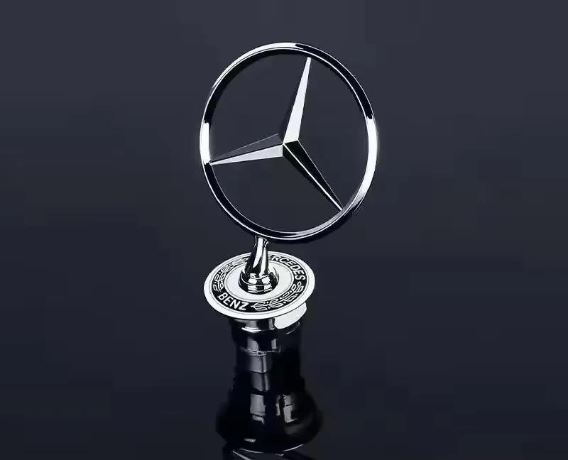 Star Bonnet - Badge for Car Hood Front Chrome Logo Hood Marking  W204 W205 W212 W213 W211 W220 W222 W223 for Benz C E S Class  q7
