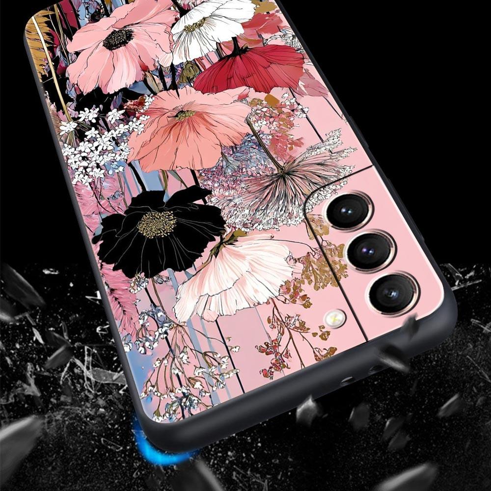 Чехол для телефона с дизайном «Цветы в стиле масляной живописи» для Samsung Galaxy S26 S25 S24 S23 S22 S20 S21 FE Ultra S25 Edge Plus 5G Мягкий ТПУ