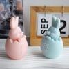 3D свеча-яйцо с кроликом, силиконовая форма, форма для литья из смолы на Пасху, для изготовления свечей своими руками, поделок из глины, гипса, домашнего декора