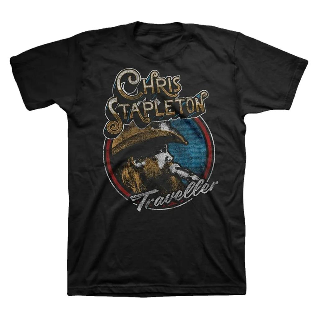 Ретро футболка Chris Stapleton Traveller. Летняя хлопковая футболка с круглым вырезом и коротким рукавом для мужчин, новая, размеры S-3XL