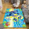 1Pc Stitch Friends Adventure Rug, Office Carpet Indoor Outdoor Doormat, Non-Slip Soft, Living Room, Christmas Halloween Gift. M928599