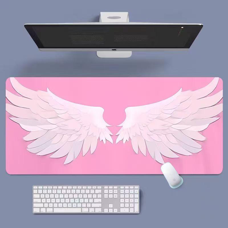 Cartoon Illustration Mouse Pad Oversized Cute Girl Dormitory Computer Table Pad Large Keyboard Pad