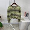 C S In The Room Tao Wool Stripe Long Sleeve Knit Cardigan 3ColorS