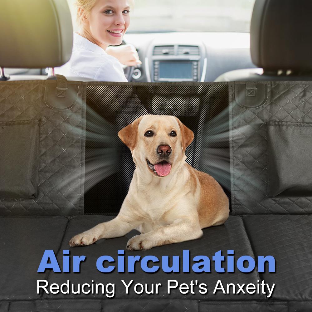 Dog Car Backseat Cover Extender with Detachable Solid Hard Bottom Car Waterproof Cushion Pet Back Seat Pad Cat Large Dogs SUVs