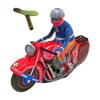 Handcrafted Men On Tin Motorbike Model Classical Wind Up Toy Vintage Nostalgic Post-80s Charm for Collectors