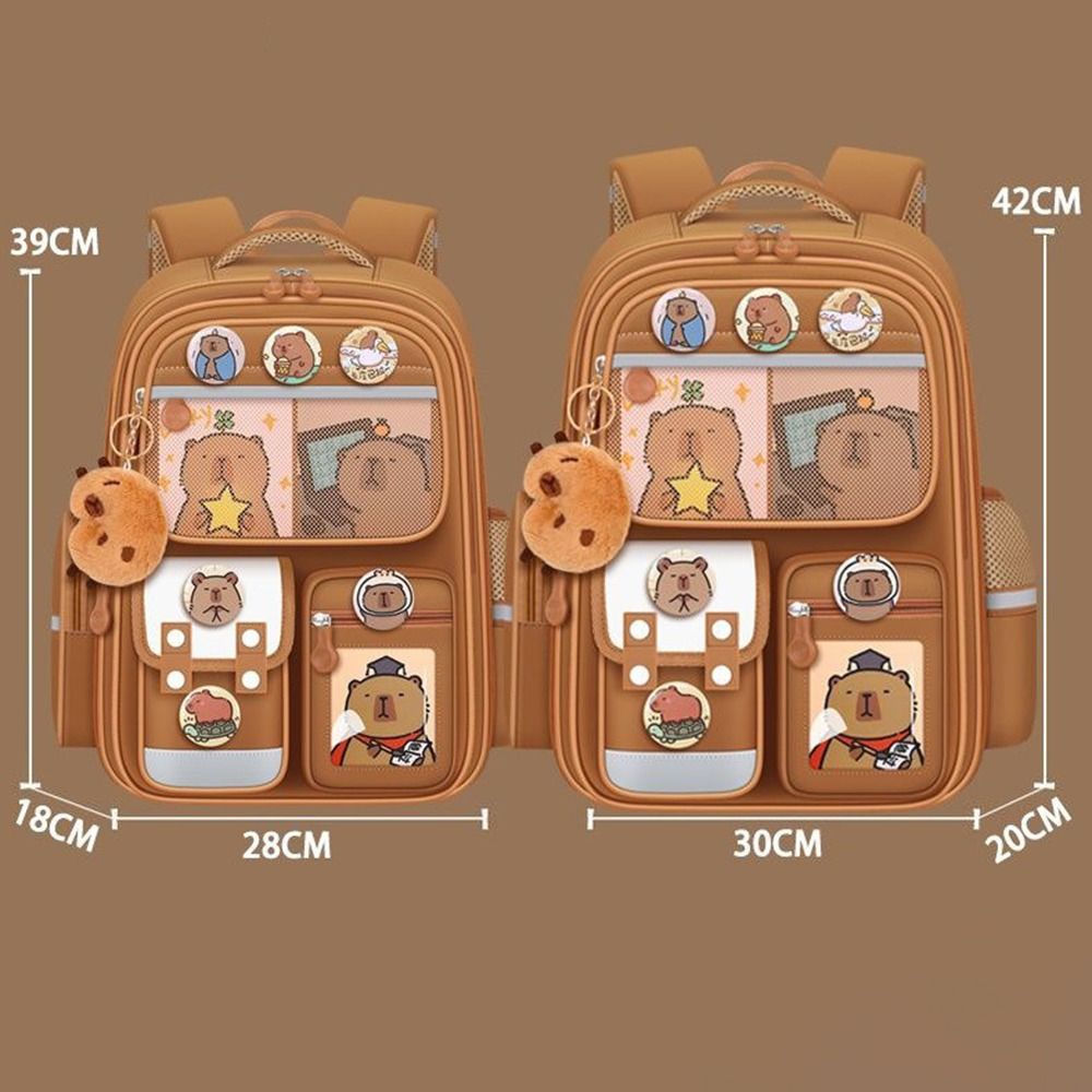 Oxford Cloth Capybara Backpack Waterproof Capybara Student Bag Cartoon Animal School Bag Unisex