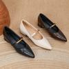 Модные туфли Мэри Джейн Удобные лакированные туфли-лодочки с острым носком и средним каблуком 2025 Весна Осень Новый стиль Мелкие Модные Нарядные Женские туфли