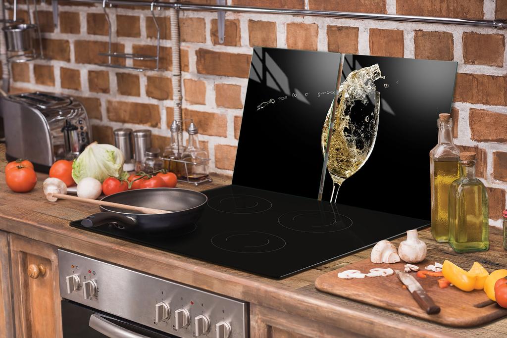 SZKLANA PŁYTA OCHRONNA NA KUCHENKĘ 90x52 WINO
