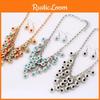 Этническое многослойное ожерелье для женщин с имитацией драгоценных камней