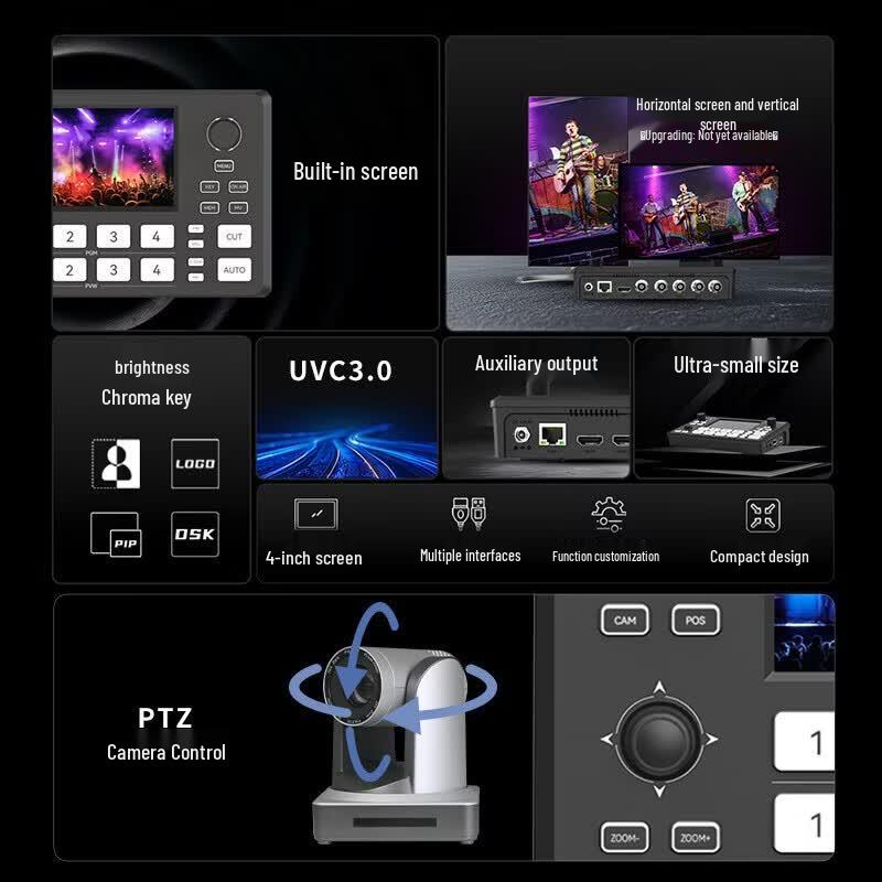 Jiashiying R1 Plus 4-канальный HDMI-коммутатор для прямых трансляций