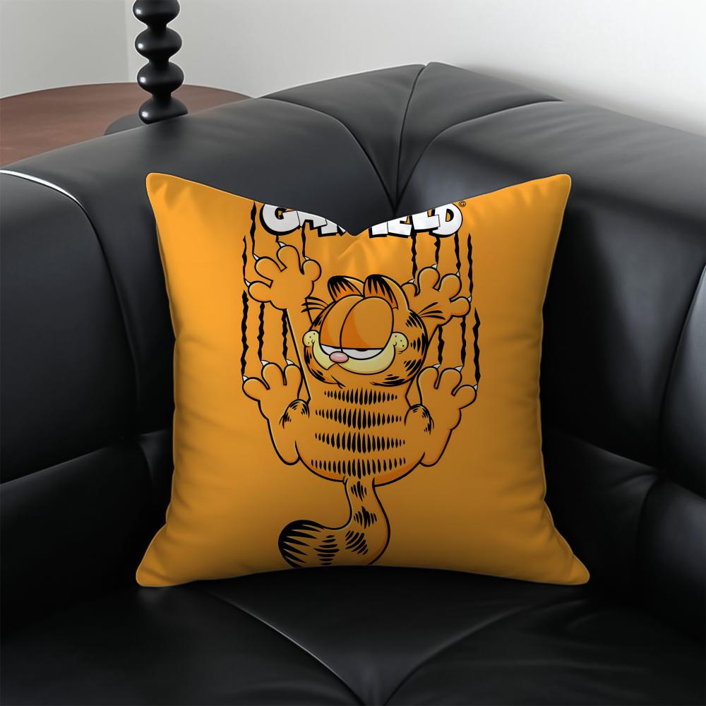 cartoon lazy GGarfieldS Cushion Cover Pillow Case Antidustmite Invisible zipper silky plush cushion
