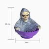 2025 New Halloween Candy Bowl Motion Activated Ghost Dish with Light Up Eyes Spooky Sound Party Decor Trick or Treat Bowl