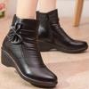 Winter Boots For Women Female Bow-knot Short Plush Warm Ankle Booties Wedges Zip Waterproof Snow Boots