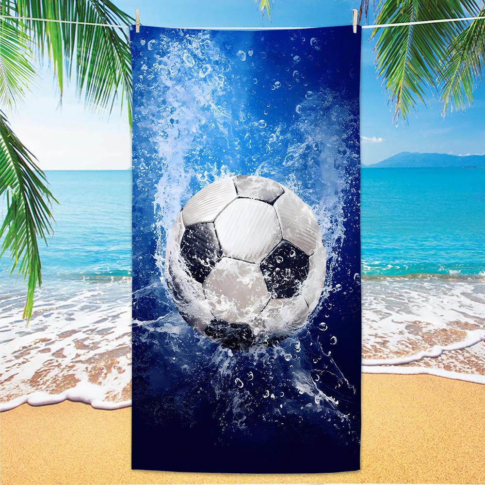 New Football Beach Towel World Cup Theme Microfiber Beach Towel Adult Large Beach Towel