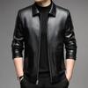 Осенние кожаные куртки для мужчин среднего возраста, дубленки первого слоя, кожаные куртки больших размеров для мужчин среднего и пожилого возраста
