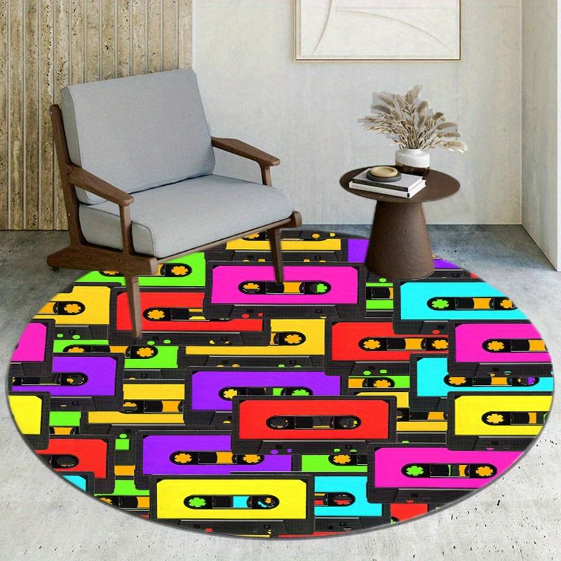 S Music Hit Cd Round Rug Nonslip Area Rug Office Chair Mat Carpet For Living Room Bedroom Home Decor